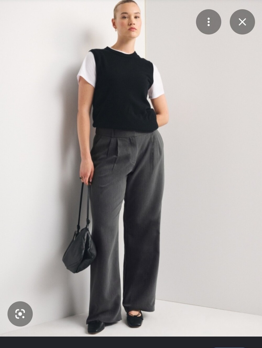 Abercrombie & Fitch Sloane Gray Wide-Leg Trousers 18 Short